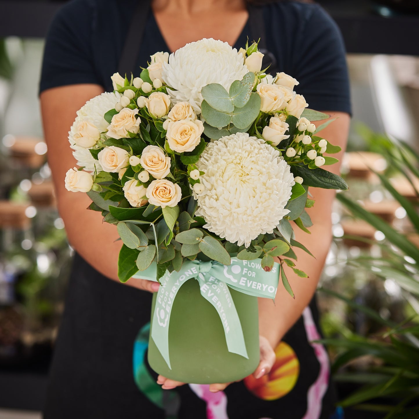 Lace & Peach Flower Vase