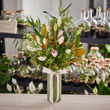 Pink Lily Queen Vase