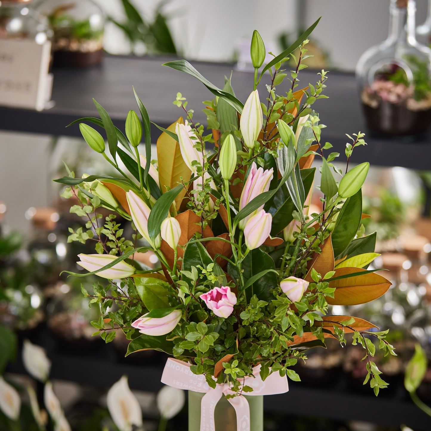 Pink Lily Queen Vase