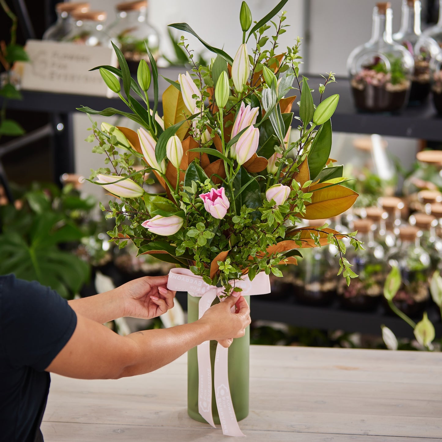 Pink Lily Queen Vase