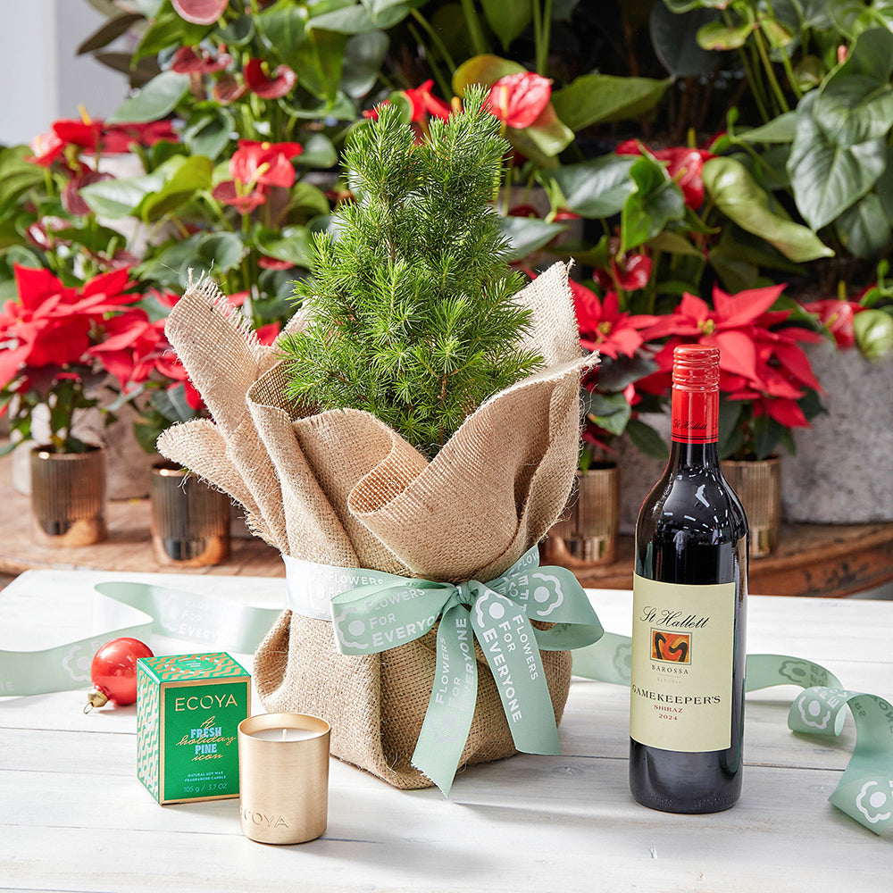 Christmas Candle & Wine Tree Set