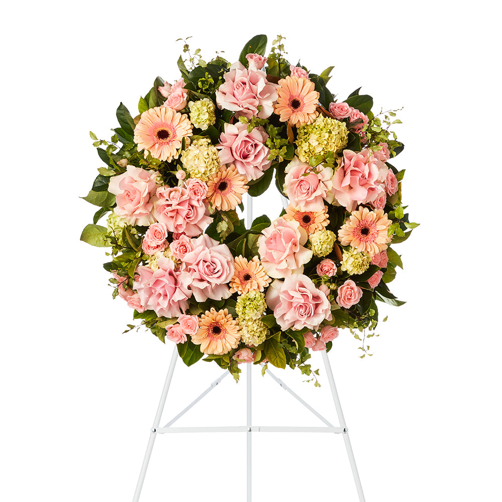 Pastel Rose Wreath