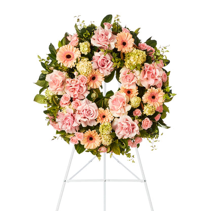 Pastel Rose Wreath