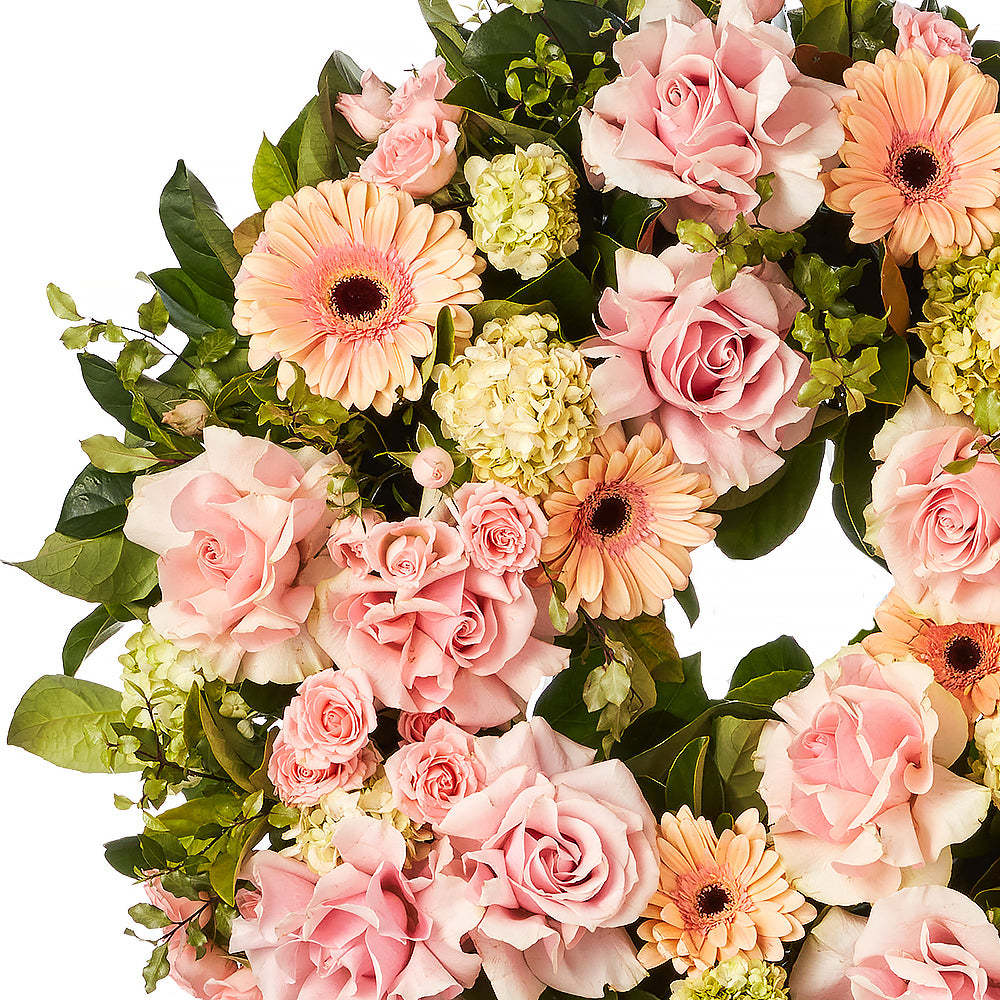Pastel Rose Wreath
