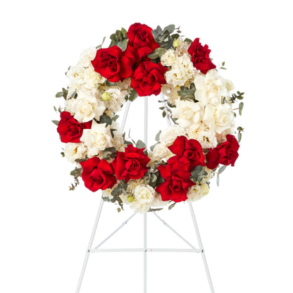 Classic Red and White Wreath