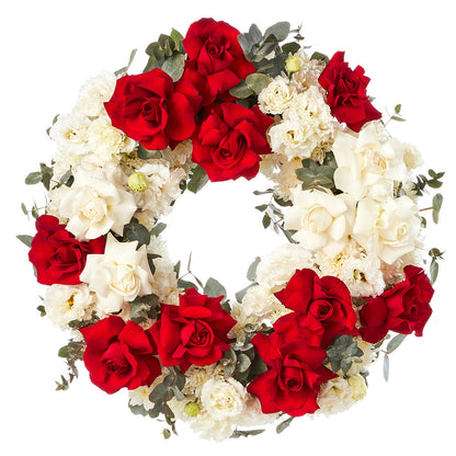 Classic Red and White Wreath