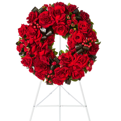 Eternal Red Rose Wreath