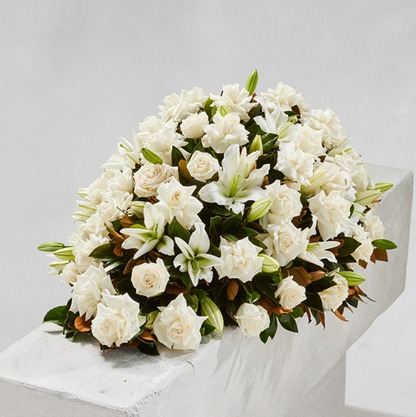 TRADITIONAL ROSE & LILY  CASKET