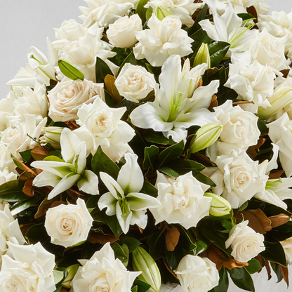 TRADITIONAL ROSE & LILY  CASKET