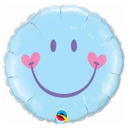 Blue Smiley Balloon
