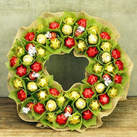 Chocolate Xmas Wreath with Free Xmas Candle (Sydney Only)