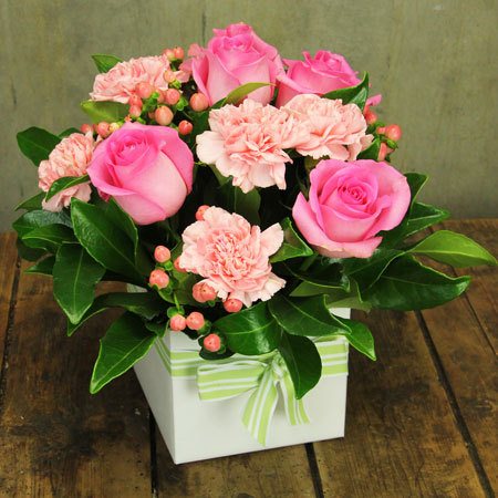 Dainty Pink Flower Box