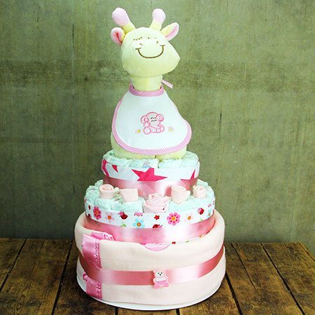 Gigi the Giraffe Nappy Cake (Pink)