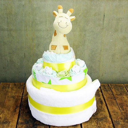 Gigi the Giraffe Nappy Cake (Yellow)