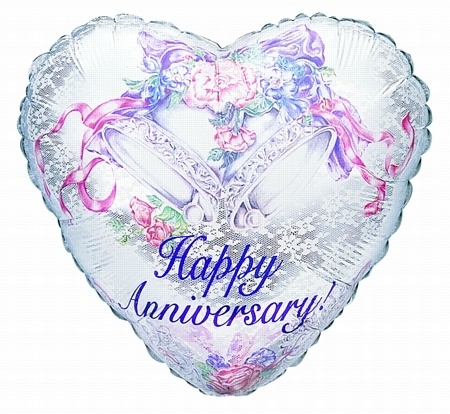 Happy Anniversary - Heart Balloon