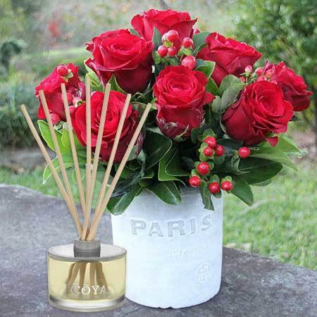 Paris Red Roses & ECOYA Reed Diffuser