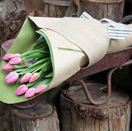 Petit Tulip Bouquet with Free Candle (Sydney Only)