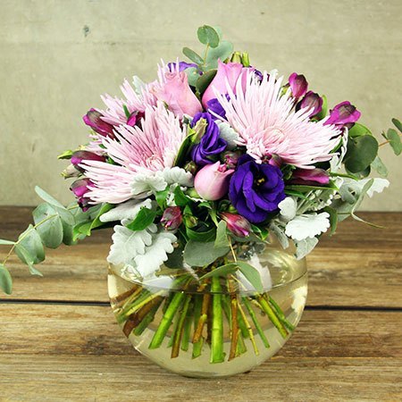 Pretty Purple Flower Vase