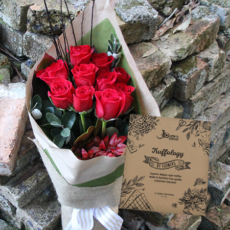 Red Roses and Chocolate Truffles Special Offer