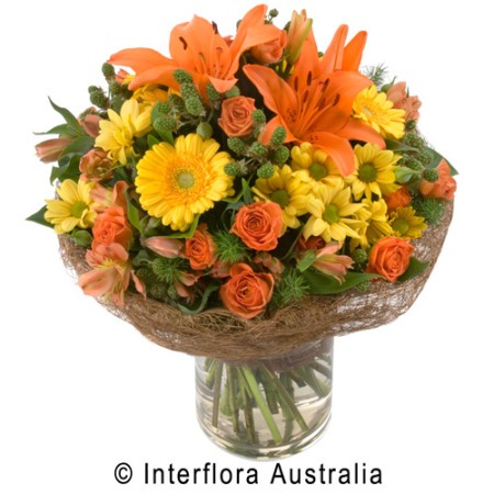 SA65 SUSAN Bright Mixed Bouquet in Vase
