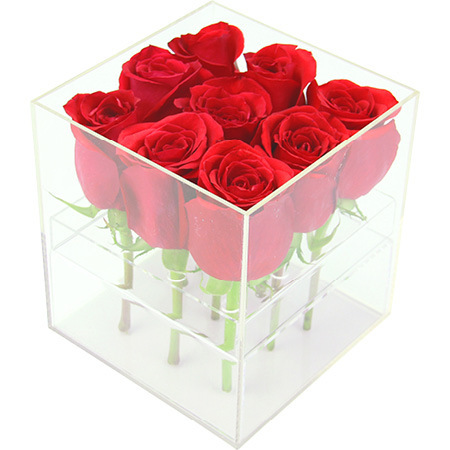 Scented red rose box