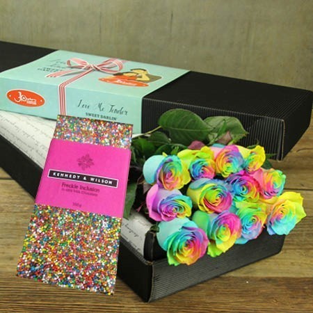 Sweet Rainbow Rose Special (Sydney Only)