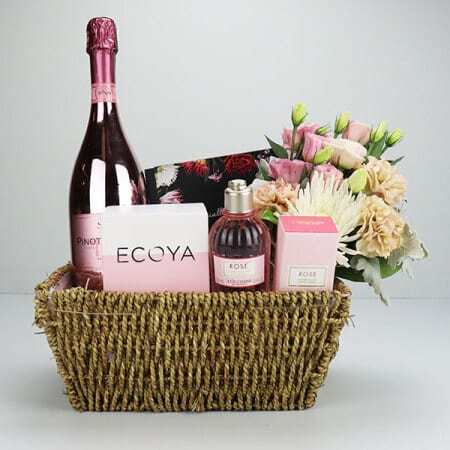 Sweet Rose and Bubbles Gift Basket