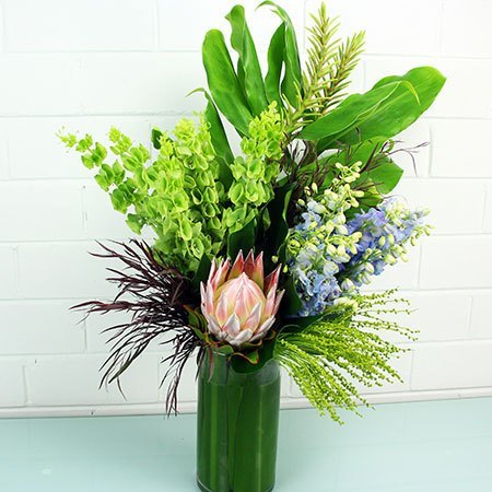 Neutral & Leafy Vase Arrangement