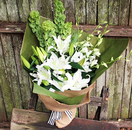 Tropic White Lily Bouquet