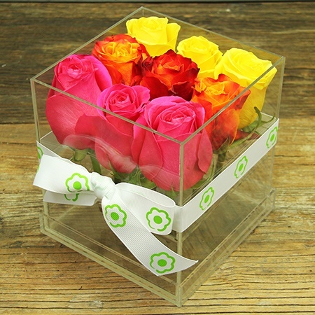 Tutti Frutti Rose Cube Flowers Delivered Sydney