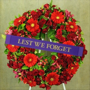 Red Anzac Day Wreath